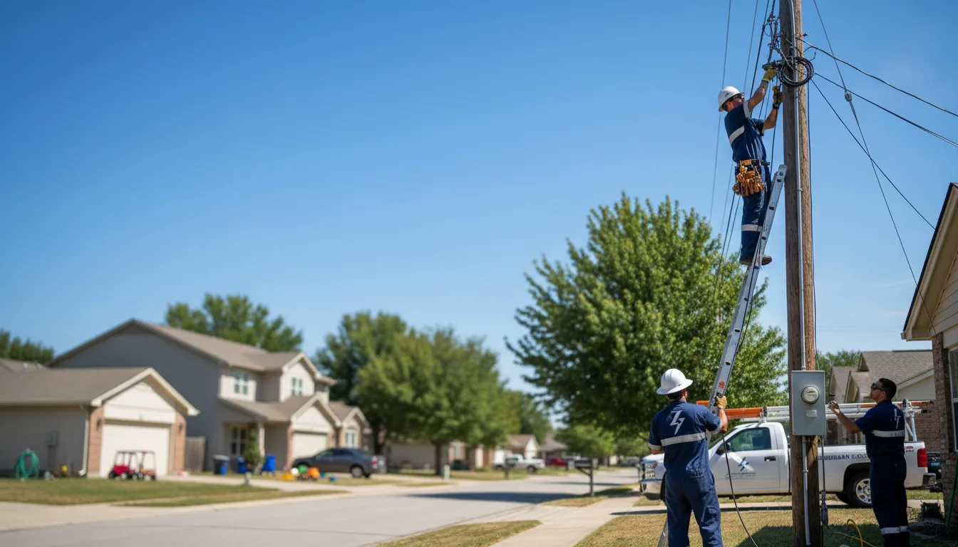 Residential electrician providing installation services in Eustace, TX